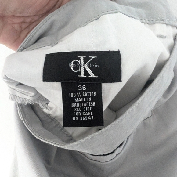 Calvin Klein Men's Light Beige Flat Front Shorts ~ Size 36 - Picture 7 of 7